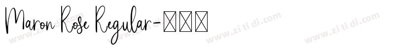 Maron Rose Regular字体转换
